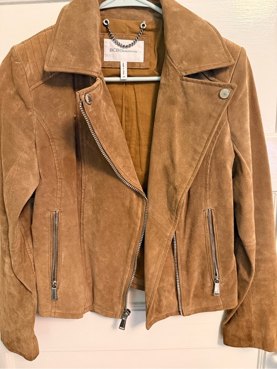 BCBGeneration Jackets & Blazers - BCBGeneration Women's Brown Suede Moto Jacket